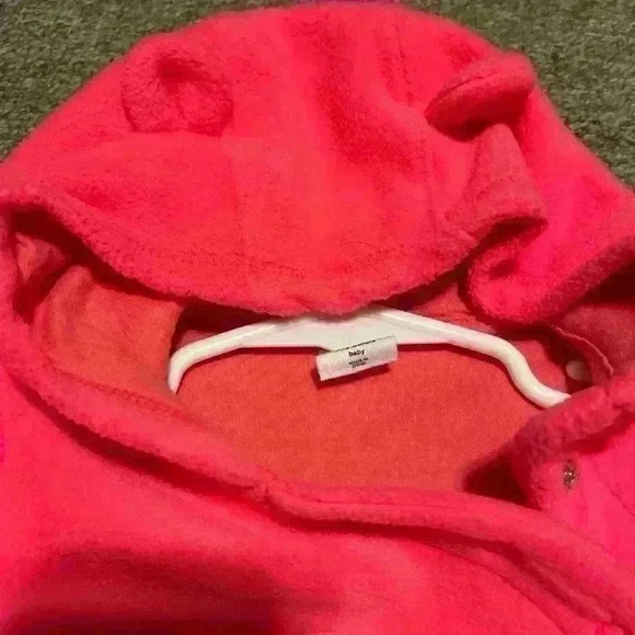Pink Baby Gap Sleeper, Size 6-12 Months Bunny Hood - Picture 3 of 5